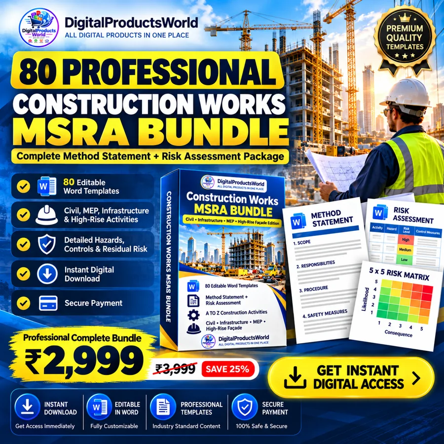 80 Professional Construction Works MSRA Bundle product advertisement